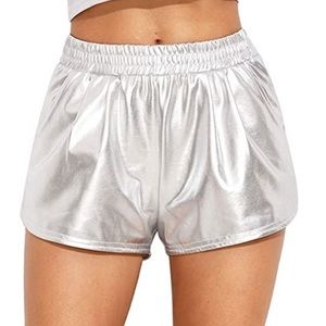 Metallic Silver Shorts size small